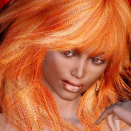 Belle  jeune  femme;  cheveux roux Blonds; beaux regard,yeux bruns;belles lèvres dorées ; charme et sensualité beauté -   A PLUS   AMITIES   Marie-Andrée   BISOUS  