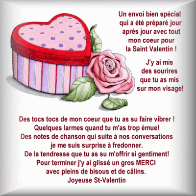 La St Valentin un peu en retard :  mais joli image  et  joli texte