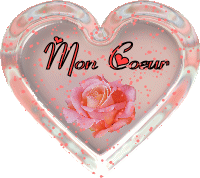 Mon Coeur - Une jolie rose  brillant  -  A  Tous  Je vs aime -  ET  a  toi  Pr  Meilleur Eternel Mn Pat Chéri