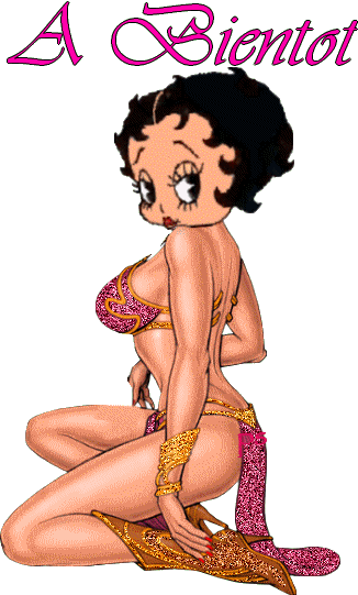 Amusant Joli:Betty BOOPS  vous dit :A BIENTOT;; en tenue jolie!sexy