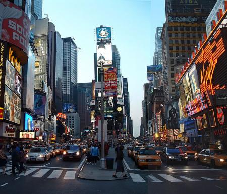 Continent autre que le nôtre:l'Amérique: une vue sur la ville de New-York. joli et ça a l'air de bouger!!!