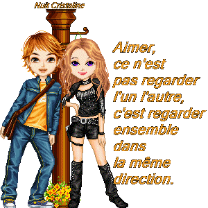 Jeune couple s'aime:ont mêmes pensées mêmes valeurs sur le Sens AMOUR  joli Gif!
