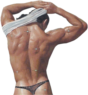 bel homme musclé: attirant ; !!  sort  de son bain!!!