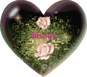 Coeur brillant:vs présente Bisous pr tsttesavc Fleurs