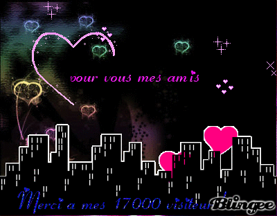 Nuit, ce coeur étoiles lune sur la ville:POUR VOUS MES AMIS