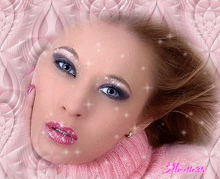 Superbe femme:très beau visage:rose brille : douceur