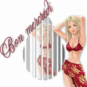 BON MERCREDI, vs le souhaite cette jolie fille,blonde, en tenue d'Eté!!