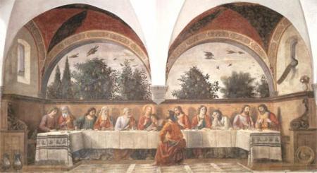 LaScène:DernierRepasDuChrist:Avcles12 Apotres:bien jolie PEINTURE!!