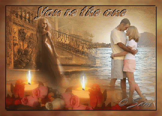 bel photo:couple amoureux;fon mer bougies, intime;YOU RE THE ONE!!