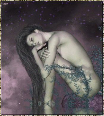 Cool,la nuit les étoiles brillent:une belle femme amoureuse pense  dns son Charme Naturel!!!