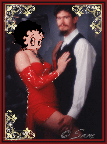 BettyBoops belle dns sa robe charmant en bonne compagnie!!Amour tendresse désir sensuelle,sexy!!de quoi rajouter de plus??