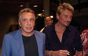 michel sardou et son ami  de  longtemps:Johnny Hallyday  manif  ils parlent!!!