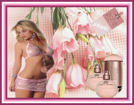 Bell femme,le soir, roses rose douceur,féminitéparfum tout pr être belle attirante!!Sensuelle sexy!!