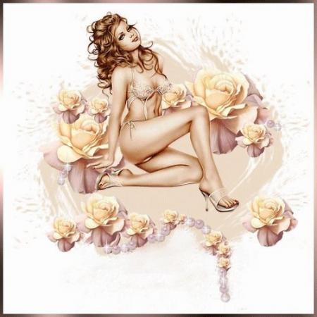 bell femme,sensuelle CHARME sexy,et romantique aussi,belles couleurs douces fleurs superbes!!POESIE REVE FEERIE !! 