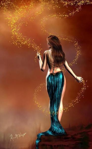 Bell femme,la nuit,lance jets de lumière de Vie, d'Amour Coucher de Soleil La Nature