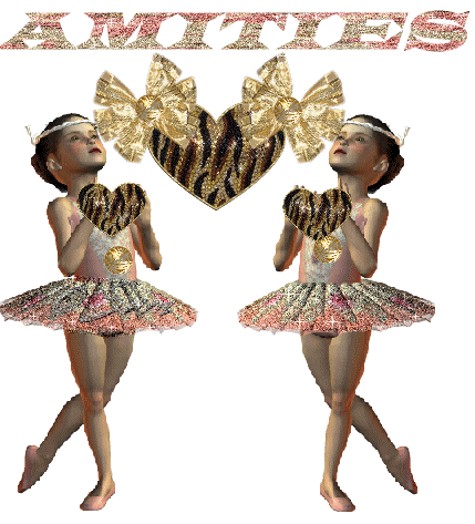 Belles dansesues jeunes,  qui ns présentent en beauté douceur et sportif  leurs  AMITIES  bien décoré!! 