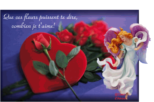 bel ange féminin,fleurs coeurs:Déclaration Amour image paix tendresse beauté du Regard !!