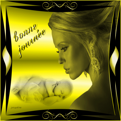 Bell femm vs souhaite BONNE JOURNEE simplement avec son Bébé adorable dort encoremimi cette image et Charme Féminin