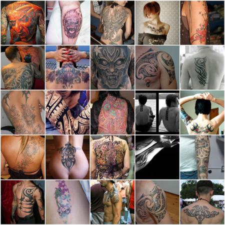 Original,personnes plusieurs poses:tatouages différen couleurs Motifs pas mal !!/??