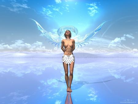  Belle femme, ange ,  naturelle,  regarde  vers  les Cieux!! image de joie  de puret&eacute;   de paix !  d'amour