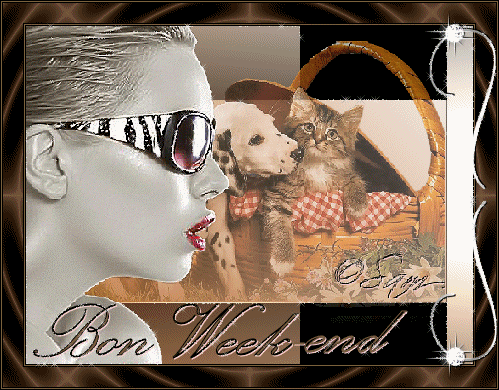 Femme jolie avc ses compagnons animaux:ns souhaite BN WEEK END