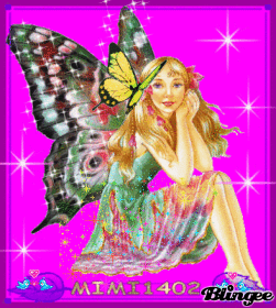 jolie ange fille,image couleurs fraiches;apaisan donne VIE JOIE!jolis papillons!!