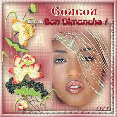 BON DIMANCHE,cmme vsle dit,cette fille beau visage,bel couleurs fleurs!!