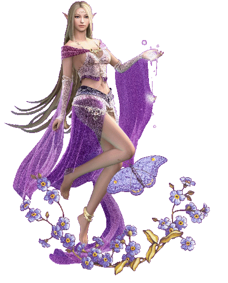Belle femme,à l'aise,aéré au vent fleurs,sa robe mauve superb,papillonsfleurs!!