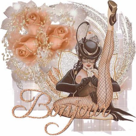 BONJOUR comme ns le souhaite cette belle jeune femme:couleurs romantisme sensualit&eacute; fleurs;charme; sexy; elle est belle!!