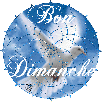 Belle colombe,dans beau mandala bleu ciel bleu blanc,brille pr vs Souhaiter BON DIMANCHE JOIE Et &eacute;lever un peu notre esprit ntre coeur ntre Ame Vers la Paix Divine l'Amour Divin�image de paix joi