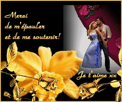 Beau l'Amour,de se soutenir, s'Aimer, D&eacute;sir,  des fleurs roses d'or!!Je t'Aime Mon Coeur!!!Pr Ts Les Amoureux��