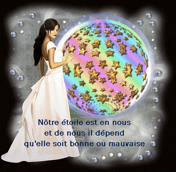 bell femme,globeEtoiles bel couleurs OUI NtreEtoile est dns ntre coeur a nous de savoir diriger Ntre Etoile Ntre Vie Vers ntre bien etre La Lumi&egrave;re Eternelle!!amiti&eacute;s  marie-andr&eacute;e