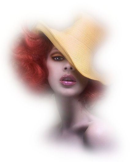 Visage de cett femme plutot pasmal: Charmante,ce chapeau &agrave; moiti&eacute;, joli visage,belle bouche rose clair,cheveux belle couleur� &eacute;paules d&eacute;nud&eacute;es��charme sensuelle��  Beaut&eacute;  j'aime !!! Mes ami(e)s,