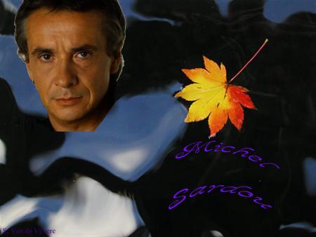 Michel sardou, charmant sur ctte photo une feuille rappel Natur et Modern se m&ecirc;lent la musique danse�  Passez BON ETE �   BIZZZZ  marie-andr&eacute;e   amicalement 