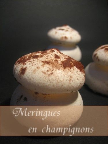 C'est ps l'heur,mais Gourmandises sucreries pr DemainDIMANCHE: MERINGUES Chocolats Formes de champignons:&ccedil;a donne l'eau&agrave; la bouche,malgr&eacute; l'heur tardiv��j'aim beaucoup les mer