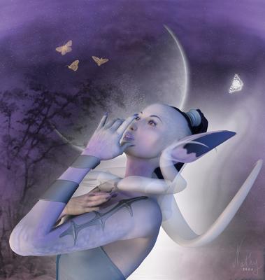 Original cett femme modern et bell La lune l'&eacute;clair,style gothique  pensive r&ecirc;ve � f&eacute;&eacute;rie papillons Les anges  sont l&agrave; !!  m&ecirc;me dns la modernit&eacute; !! SOIREE  DETENTE GAIE   A DEMAIN�DOUCE NUIT BEAU