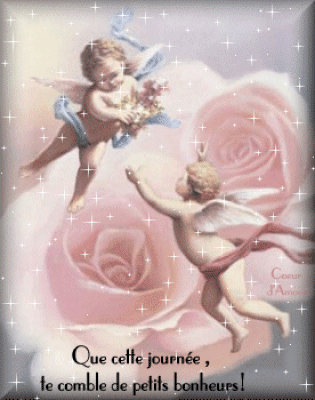 De beaux Anges enfants Douceur Paix Joie Lumi&egrave;re Harmonie viennent ns Prot&eacute;ger ns Aimer Durant cette soir&eacute;e Nuit�Remercier ce Anges de ntre Journ&eacute;e des pti bonheur que l'on a v&eacute;cu�image roses bri