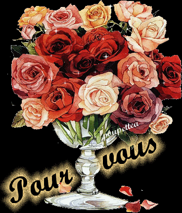 Bouque fleurs roses couleurs chaudes belles brillantes doux Pour Vous en Signe de mn AMITIE �� JOIE COURAGE   BNNE JOURNEE ET SOIREE   A PLUS TARD  �  marie-andr&eacute;e  bisous!!!  