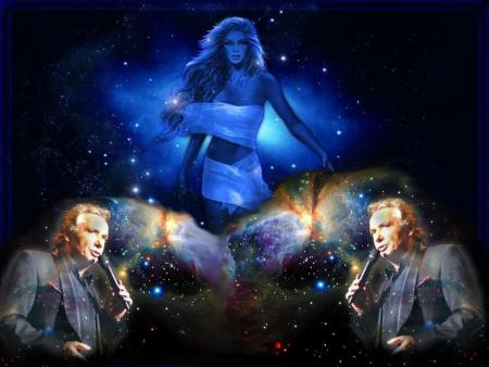 Bien bell photo l&agrave; de Michel: michel sardou chant Concer,et la Cr&eacute;a qui l'a faite je la f&eacute;licite c'est superb,image f&eacute;&eacute;rique d'une belle femm blond intime!dns paysage nuit Etoiles verdu