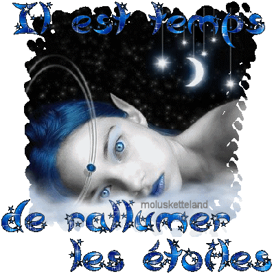 SOIREE AGREABLE Jeviens vs souhaiter,vs offre la photo de ctte belle femme yeux bleux,l&egrave;vres bleues Cheveux bleux Original et Doux C'est l'heur de Se Repi