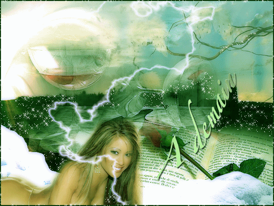 Dans le VertBrillant�les r&ecirc;ves bateau mer,la lune,une jolie fille ns souhait la Bienvenue avc Livre de Chevet avant de DormirBelleRose,et ns Dit Simplement A DEMAIN� moi aussi A DEMAIN  et surtout  ag