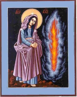 Une Vierge : style &agrave; vous d'appr&eacute;cier, belles couleurs, la flamme jaune Orang&eacute; de la vie des sentiments de la Joie Amour �Elle est Notre Ange Gardien Et bien belle � int&eacute;rieurment surtout �� beau