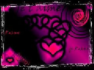 Bnsoir ts  ttes�Un ptit Coucou en cett heur tardiv pr venir Vs Souhaiter une Bonne NUIT, ce cadre rose Je t'aime�DOUCE NUIT  Bizzz  ous !!  marie-andr&eacute;e  A DEMAIN &&