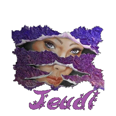 Il n'st ps encor JEUDI,mais bientot dnsQuelques Heures,et avec a photo de ctte femme joli visae,rouge &agrave; l&egrave;vre brille beau yeux Original ces papiers comm un Masque Mauve Brille  Vient Vs Souhaiter