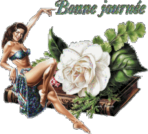BONNE JOURNEE A TOUS � Me revoil&agrave; �  j'esp&egrave;r avoir mon PC aujourd'hui!! je vous souhait un BON week end � et vs offre l'image brillante de cette bell femme, livresfleurs� Bisous  A BIEN