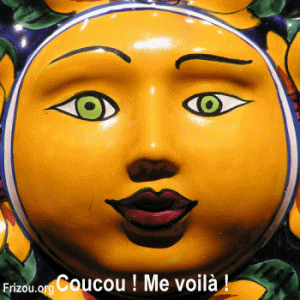 COUCOU ET OUI me revoil&agrave; comme ce Beau soleil, j'esp&egrave;re dnsnvos r&eacute;gions, et aussi   vos vies  vos coeurs�  lumi&egrave;re joie paix humour � mil bizz marie-andr&eacute;e &&