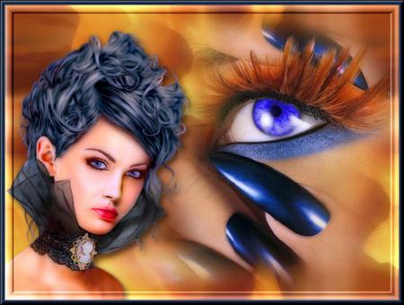 Beaut&eacute;  original en bleu vernis &agrave; ongles,  musique � romantisme � modern' � danse �  BON ET GAI WEEK END �  marie-andr&eacute;e&