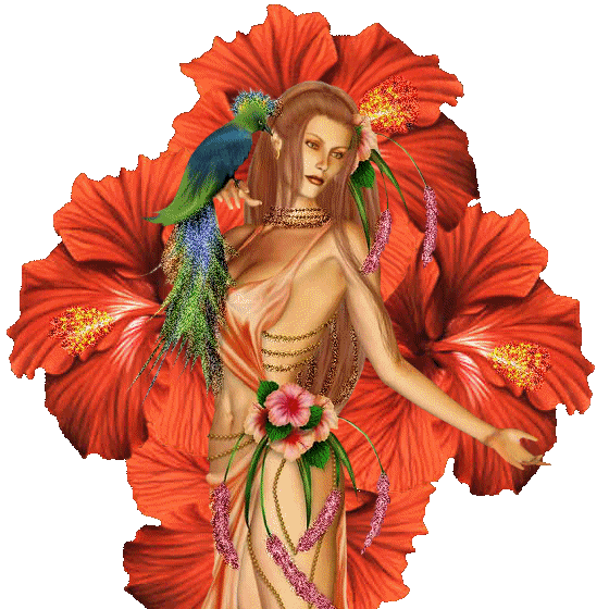 Harmonie Beaut&eacute; F&eacute;minine entour&eacute;e de belles fleurs couleurs vraiment superbe que j'ador�Tendresse Amour R&ecirc;ve Sensualit&eacute; Charme�Ce bel oiseau sur Sa Main de cette jeune belle femm �L&eacute;ger je ressen