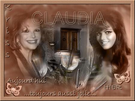 Vs voyez qui c'est? Claudia Shiffer, toujours aussi belle, cette cel&egrave;bre actrice de cin&eacute;ma �� belle photo prise  le soir �� gaie  elles sont belles ces deux  femmes une jeune, l'autre moins,