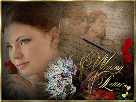 J'ai eu le coup de foudre pr cett photo image, Tendre beau visage cette jeune femme,beaux yeux, elle &eacute;crit ses M&eacute;moires sur le papier, style un peu ancien T